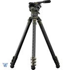 CT08 75mm Cine Fluid Head with 3-Stage Carbon Fiber Tripod Legs / Forest Camo / 2 To 3 Days