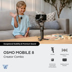 Osmo Mobile 8 Creator / Vlog Combo (DJI Mic Mini Transmitter Infinity Black) / Without 1 Year Warranty