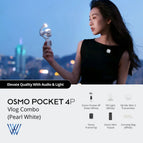 Osmo Pocket 4P Vlog Combo / Pearl White / Without Warranty